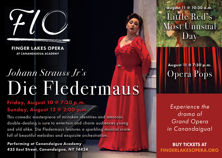 One of the 2018 Finger Lakes Opera print advertisements