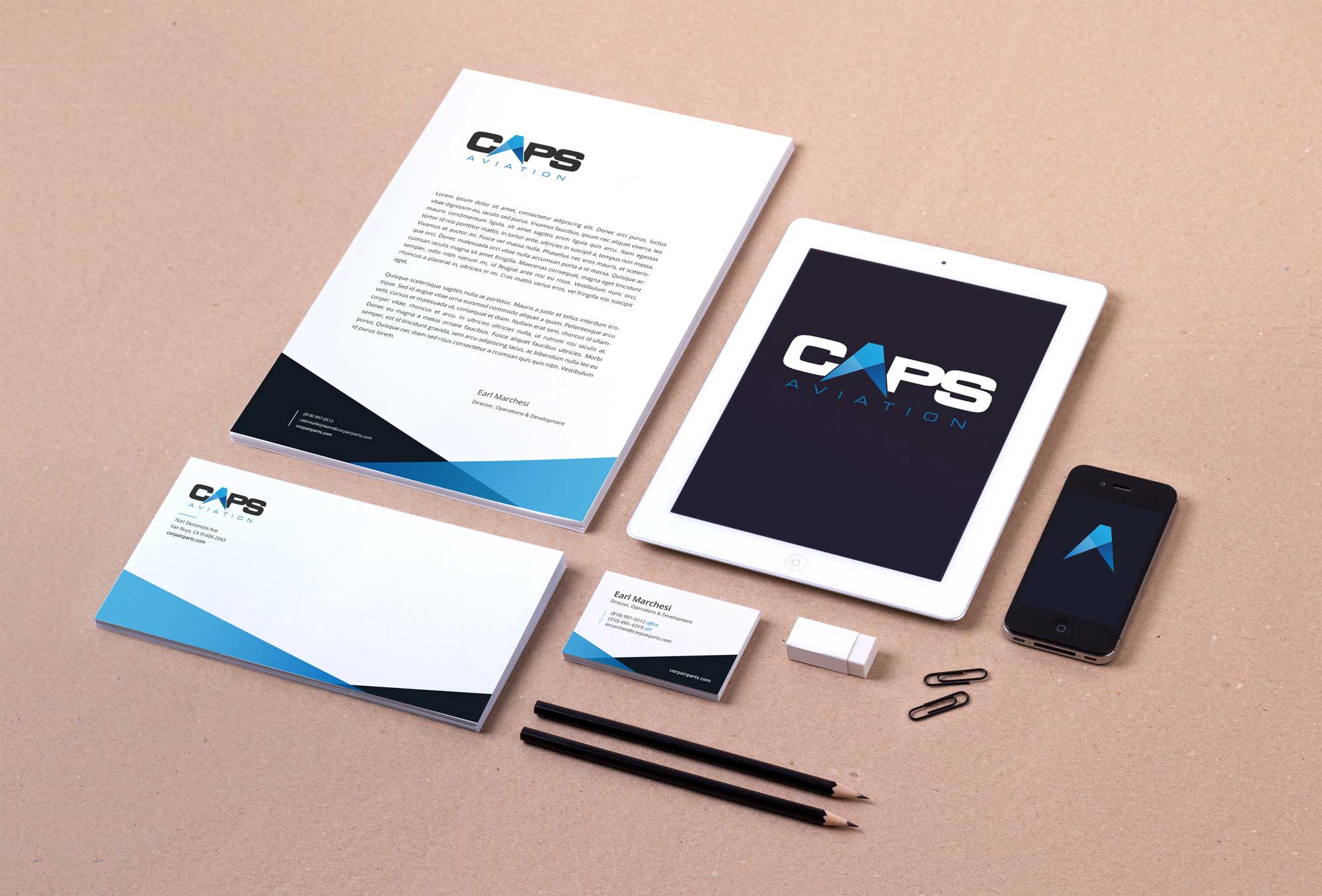 Our Work: CAPS Aviation Rebrand